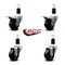 Service Caster 3'' Soft Rubber Swivel 1-1/2'' Expanding Stem Caster Set 2 Total Lock Brakes, 4PK SCC-EXTTL20S314-SRS-2-S-2-112 - alternate 3